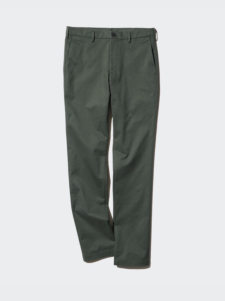 Uniqlo Men’s Chinos Trousers, Size Xl Olive Green
